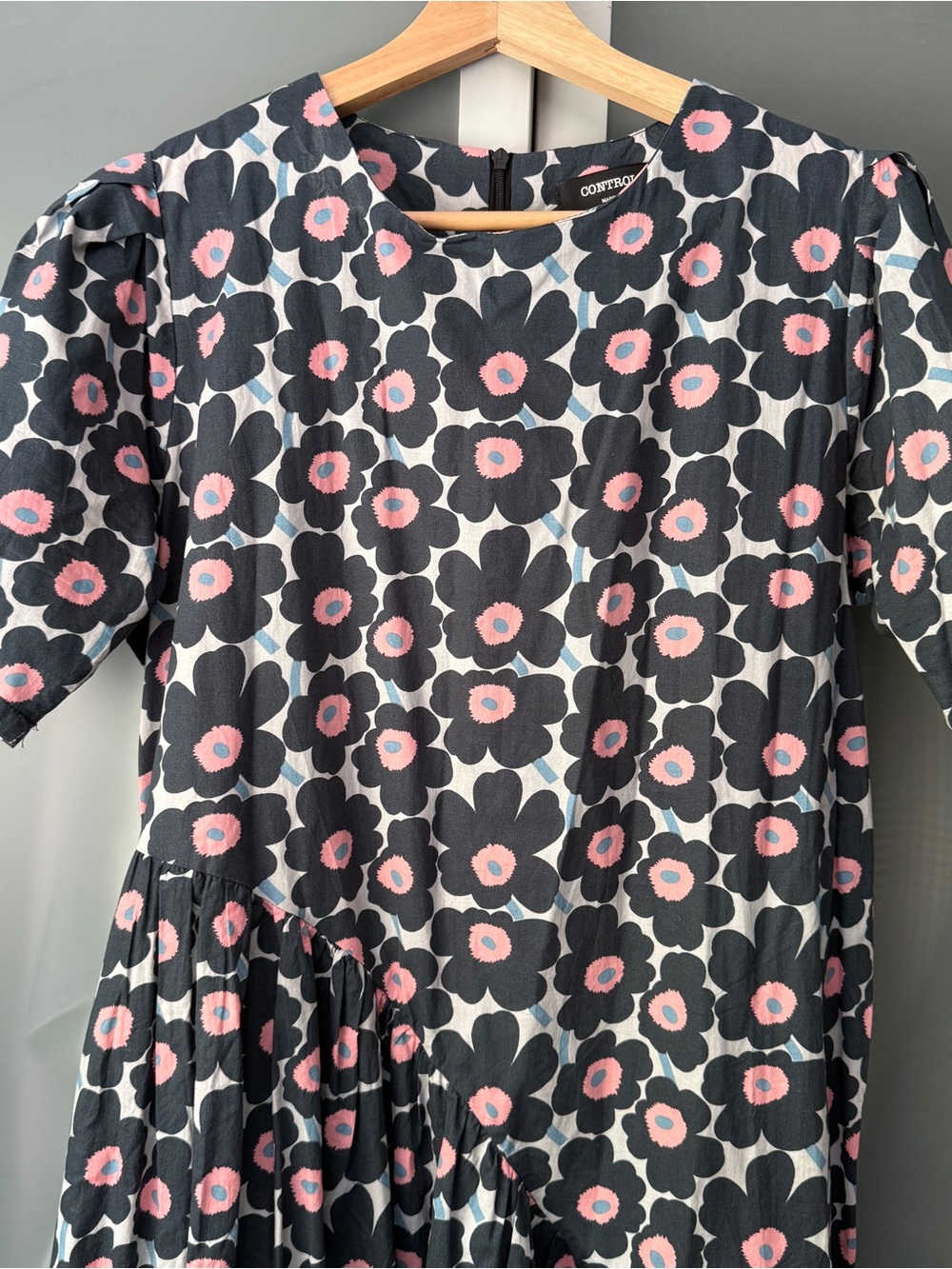 Korean label dress with Marimekko Unikko fabric